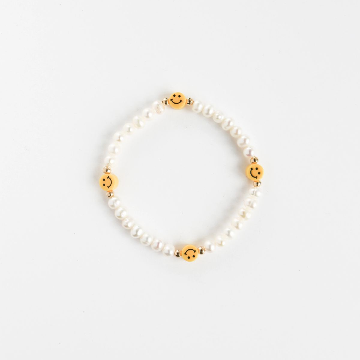Happy Face with Pearls Bracelet