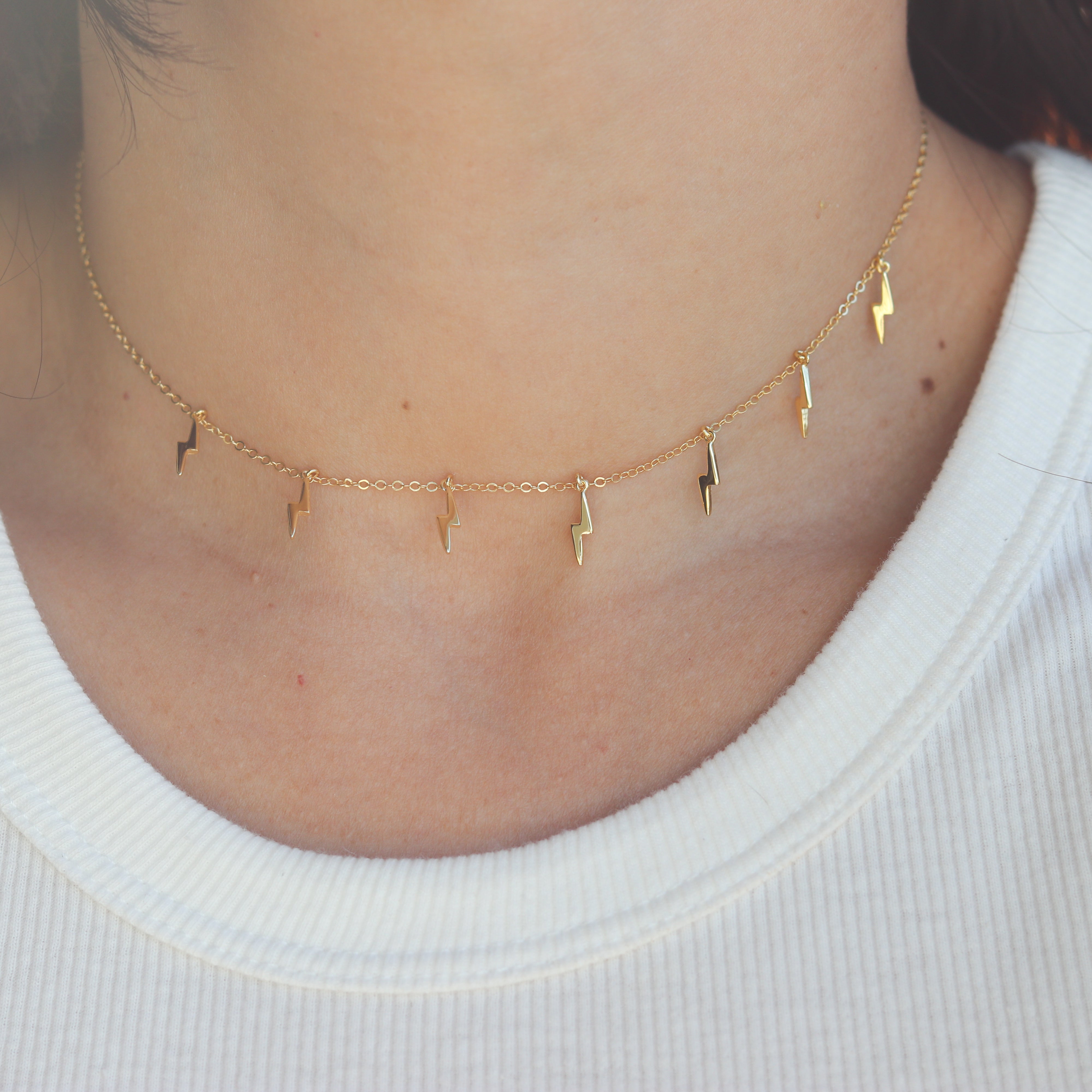 Lightning store choker necklace