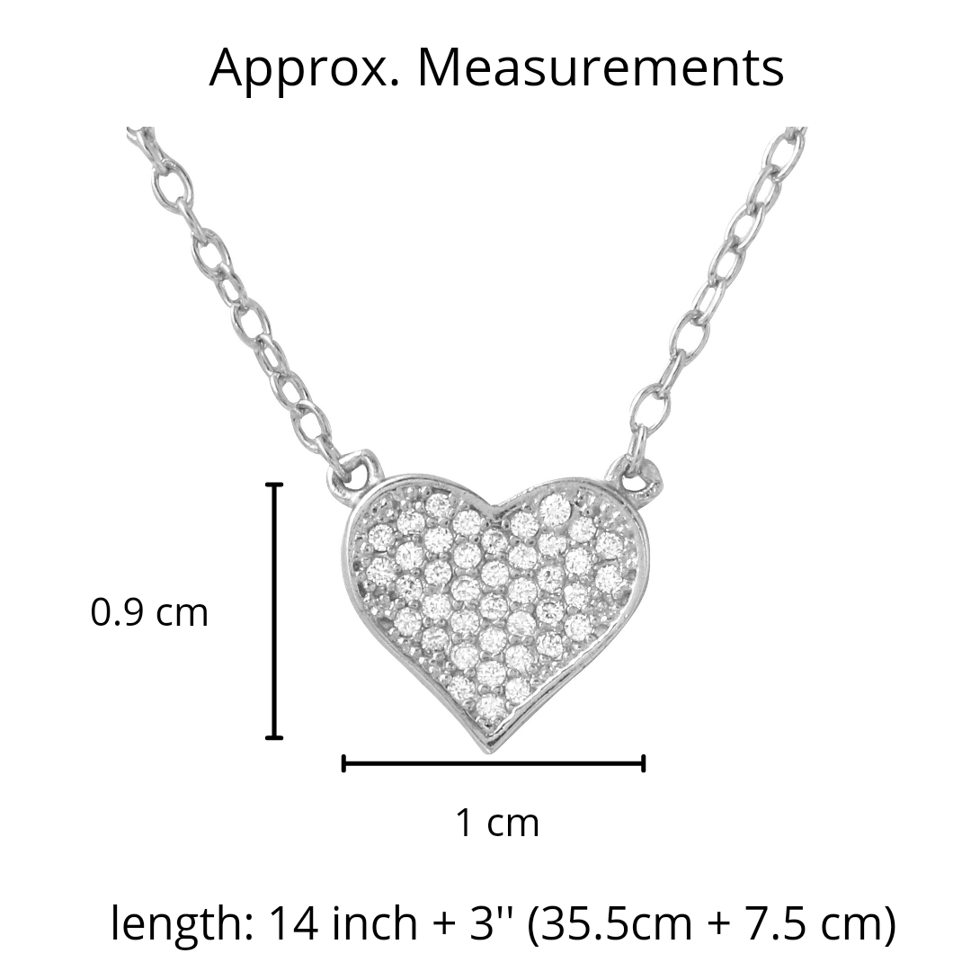 Tiny Heart with CZ Necklace