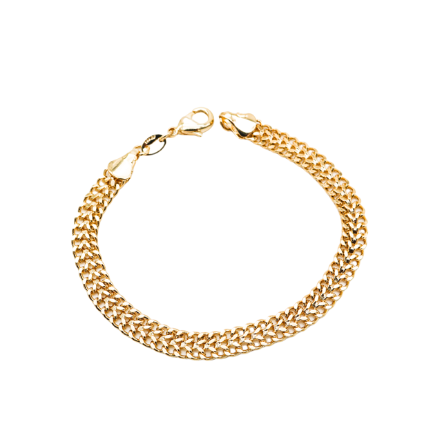 Curb Double Link Chain Bracelet