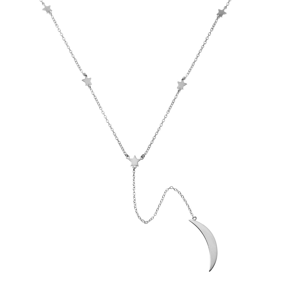 Star and Moon Y-Necklace