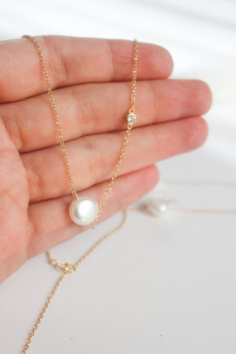 Pearl with CZ Necklace